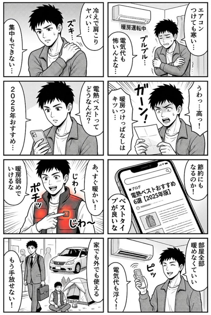 電熱ベストをおすすめする漫画